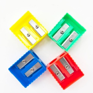 Taille-crayons manuels durables pour étudiants, taille-crayons rectangulaires à double trou pour crayons - Product Image 5