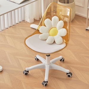 Silla de tocador <span class=keywords><strong>Eames</strong></span> de acrílico transparente, ajustable en altura, con respaldo giratorio, para dormitorio, tocador, oficina, transmisión en vivo - Product Image 1
