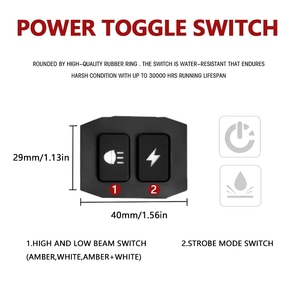 Faro LED Impermeabile OEM per Auto e Moto, Luce di Guida Dritta Super Luminosa Bianca e Ambra, Lampada da Lavoro e Fendinebbia - Product Image 6