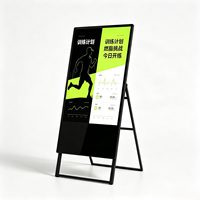 Kiosque publicitaire sur pied pour centre commercial, modèle A-Frame, 43, 50, 55, 65 pouces, équipement publicitaire intérieur Android avec verre trempé