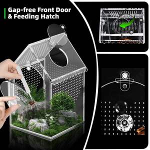 Terrario de Acrílico <span class=keywords><strong>para</strong></span> Reptiles, Recinto de Vidrio <span class=keywords><strong>para</strong></span> Arañas, Araña Lobo, Caracol, Mantis, Lagarto, Cría de Pequeños Animales - Product Image 4