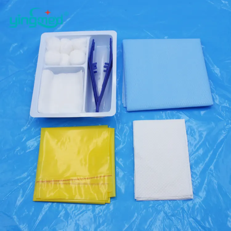 disposable medical surgical sterile basic dressing set wound dressing set kit dressing pack