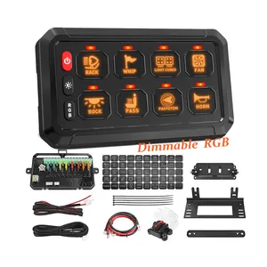 Offroad Auto Vrachtwagen Auxility Lights 24V 12V Off-Road Dimbare Rgb 8 Bende Schakelpaneel Met Circuit Control Box - Product Image 1