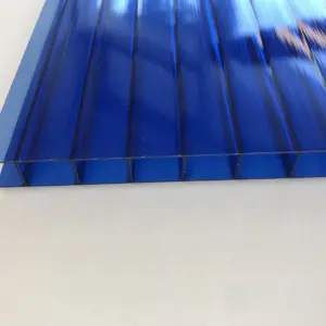 Polycarbonate Hollow Bảng điều chỉnh twin-tường ba-tường nhà kính tấm mặt trời 4-6-8-10-16mm PC tấm nhà máy GIá chống UV tất cả các mùa giải