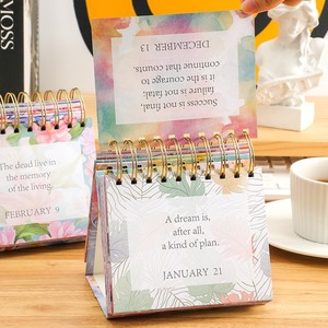 Calendario de Cartón Inspirador en Inglés 2026, Creativo y Motivacional, Superficie Barnizada, Artículos Decorativos de Escritorio, 365 Días, Anual - Product Image 2