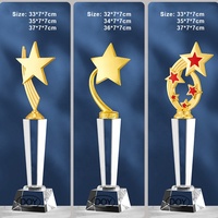 Trofeo de Metal grabado en blanco, de alta calidad forma personalizada, premios de cristal, trofeo de vidrio sólido en venta