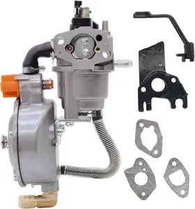 Kit Carburador De Combustível Duplo para Motores Gerador De Gasolina Portátil Para Honda GX160 GX200 168F 170F 6.5HP Motor 7.5HP