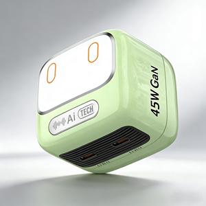 Cargador de teléfono inteligente Smart Display AI Travel de 45w 65w 90w, cargador de pared de 3 puertos, cargadores USB tipo C, adaptador de carga rápida GAN de 12v - Product Image 1