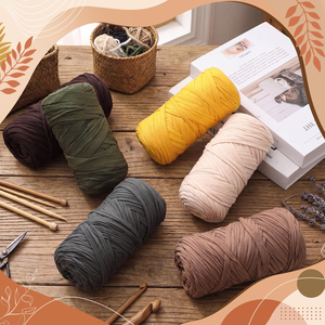 Fil à T-shirt en Gros 300g pour Crochet et Tricot, Idéal pour Sacs au Crochet - Product Image 4