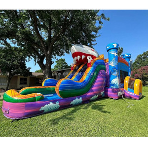 Precio al por mayor Tiburón Toboganes acuáticos inflables baratos Castillo hinchable para <span class=keywords><strong>comprar</strong></span> - Product Image 2