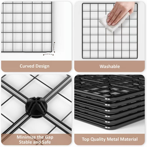 Estantería de Almacenamiento de Alambre, Organizador de Armario, Estantería Modular DIY, Mueble Apilable, Estantería de Malla Negra - Product Image 5