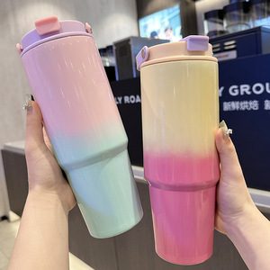 Botella de Agua Deportiva de Verano de 890 ml <span class=keywords><strong>con</strong></span> Logotipo Personalizado, Vaso Térmico Portátil, Taza de Viaje para Auto, <span class=keywords><strong>Termo</strong></span> de Doble Pared Aislado - Product Image 1