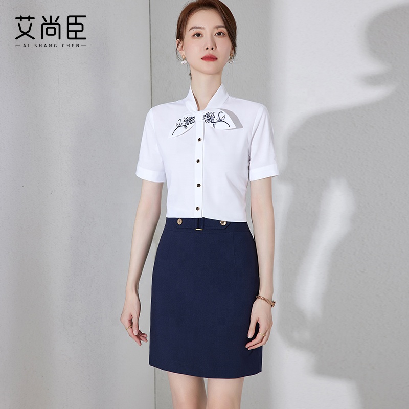 Blouse Styles Office Blouse And Skirt Uniform Lady Uniform Design - Main Image