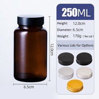 Fournisseur de flacons en verre transparent, ambré ou bleu pour pilules, 60 ml à 300 ml, pour comprimés et capsules, avec couvercle en plastique et en métal