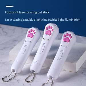 Yazlık USB Şarjlı Çevre Dostu Plastik İnteraktif Karikatür Desenli Kızılötesi Projeksiyonlu Pati İzli Lazer Kedi Eğitim Çubuğu - Product Image 6