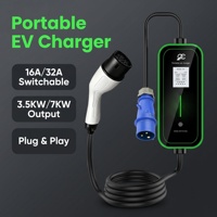 Chargeur EV portable étanche IP65 avec application Tuya, Wi-Fi et fonctionnalité Bluetooth, servant de station de charge portable