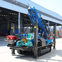 Foreuse de puits d'eau pneumatique sur chenilles, diesel hydraulique, multifonctionnelle, portable, 300m, fabricant de machines de forage de puits d'eau