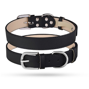 Venta al por mayor de lujo personalizado PU cuero <span class=keywords><strong>Collar</strong></span> para mascotas carta personalizada <span class=keywords><strong>Collar</strong></span> de cuero para mascotas para gatos y perros suministros - Product Image 2