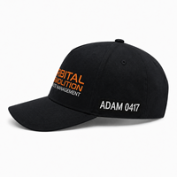 Gorras Trucker de Fabricante con Visera Alta, Laterales Personalizados, Logotipo Bordado, 5 Paneles, Negras, Cierre a Presión