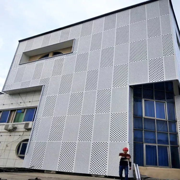 Low Price For Sale Residential Office Building Apartment Exterior Wall Cladding Perforated Cladding Exterior Wall Cladding