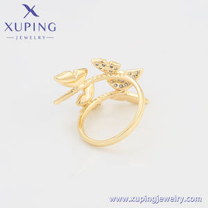A00895427 Xuping gioielli squisita farfalla di alta qualità anello aperto da donna in oro 14 carati anello di protezione ambientale anello di rame - Product Image 5