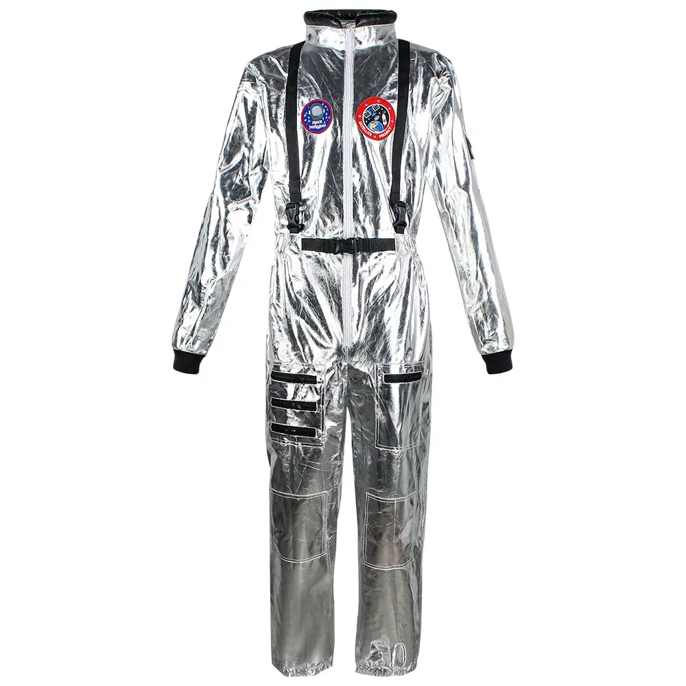 Cheap Astronaut Costumes Adults Silver Space Suit For Adult Halloween Clothes For Cosplay Party