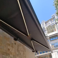 Auvent latéral rétractable vertical, écran d'intimité coupe-vent, protection solaire pour patio extérieur et balcon, imperméable, résistant aux UV