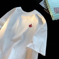 Camiseta de Manga Corta para Hombre, Estampado Gráfico, Corte Holgado, Cómoda para Actividades al Aire Libre, con Estampado de Letras, Cuello Redondo, Algodón Suave, Nueva Colección 2026