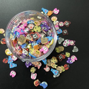 Paillettes de noël pour animaux de compagnie, vente en gros, tranches d'argile polymère, arc-en-ciel, gros mélange de paillettes - Product Image 2