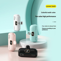 Mini Banco de Energía de Carga Rápida de 5000 mAh, Cargador Portátil con Enchufe Integrado, Base de Carga, Banco de Energía Deslumbrante