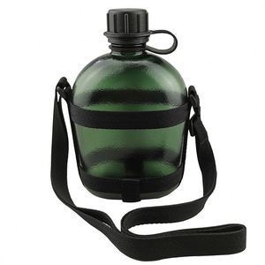 Muestra gratuita: Sets al por mayor de cantimploras tácticas para exteriores, botellas de agua de plástico para camping con tapa, vasos de 3 piezas con asa. - Product Image 1