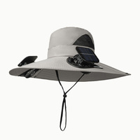Sombrero de Pescador con Ventilador Solar para Hombre, Protección UV, para Montañismo, Trabajo Agrícola y Pesca, Estilo Veraniego