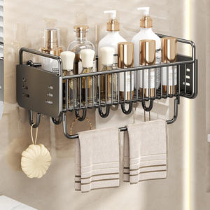 Étagère murale de rangement rectangulaire gris bronze pour cuisine, support suspendu pour condiments et épices, sans perçage requis, directement de l'usine - Product Image 2