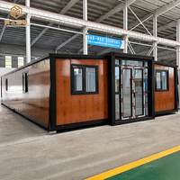 Casa Contenedor Expandible de Acero de Doble Ala, Prefabricada, Modular, de Instalación Rápida, para Jardín, Oficina, Villa o Cabaña