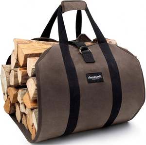 Free Sample Factory Direct's Top-quality <b>Log</b> Firewood Wood Carrier <b>Bag</b> with Handles and a Security Strap - Product Image 1