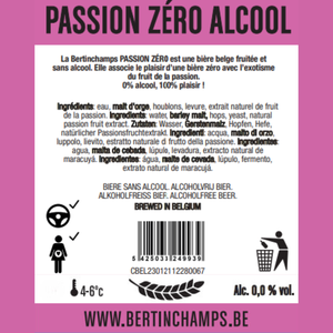 Fût de bière sans alcool 20L Bertinchamps Passion 0% Bière Belgique Brasserie locale Authentique 20 litres Brasseur Usine Bière Fruits d'été - Product Image 2