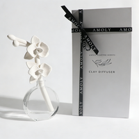 Diffuseur de parfum d'ambiance personnalisé 100 ml en verre, diffuseur d'huiles essentielles en céramique parfumée en porcelaine, désodorisant en plâtre aromatique