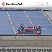 Robot de nettoyage automatique de panneaux solaires photovoltaïques, équipement de nettoyage de panneaux photovoltaïques à double usage, humide et sec