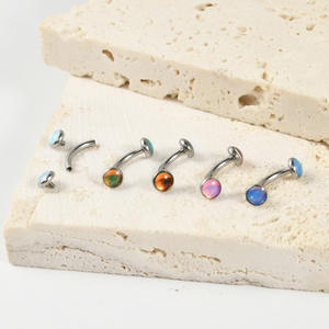 Anillo de acero inoxidable para ceja al por mayor, anillos helix curvos graduales, coloridos, con rosca interna, <span class=keywords><strong>piercing</strong></span> para ceja, joyería corporal - Product Image 2