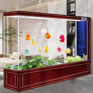 Grijze Rechthoekige Stijl <span class=keywords><strong>Aquarium</strong></span> <span class=keywords><strong>Aquarium</strong></span> Grote Glazen Aquaria Te Koop - Product Image 2