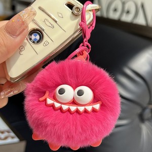 Porte-clés en peluche douce coréenne, motif dessin animé mignon, petite poupée monstre, petite boule de charbon, pendentif pour sac à dos, porte-clés de voiture - Product Image 3