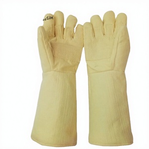 <b>Long</b> Yellow Para-aramid Felt 500 Deg.C Multi-functional Puncture-Resistant 7mm Thickness <b>Gloves</b> - Product Image 4