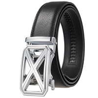 Ceinture en cuir pour homme Ly36-26098 à boucle automatique, modèle tendance, vente chaude
