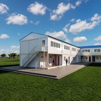 Maison conteneur préfabriquée sur mesure à 2 étages, en kit, installation rapide, modulaire, démontable, pour appartement, hôpital, campement