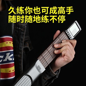 Entrenador de acordes para guitarra acústica, metrónomo de bolsillo de 6 trastes con pantalla para práctica de guitarra acústica - Product Image 3
