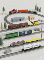 Ensemble de train électrique miniature HO, locomotive à vapeur vintage Pennsylvania 0-4-0, voie ferrée en métal, kit de modèle ferroviaire en métal moulé sous pression