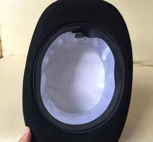 13.5cm Height 100% Wool Felt lincoln Top Hats Wholesale High Quality Black Top Hat - Product Image 5