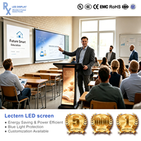 Pupitre numérique portable RX P1.25 P1.5 GOB 4K avec écran LED, mur vidéo LED GOB sans soudure pour écoles, églises et centres de conférence