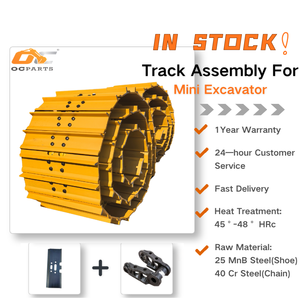 Chaîne de chenilles durable pour mini-excavatrice avec groupe de chaussures de chenille pour chenilles de train de roulement <span class=keywords><strong>Volvo</strong></span> ECR58 ECR88 EC55 pour chargeuses compactes - Product Image 1