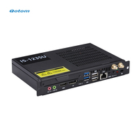 Qotom Computer OPS komputer dengan Intel 12 generasi ke-13 prosesor HD DP Tipe C 2.5G LAN M.2 SATA untuk papan tanda Digital